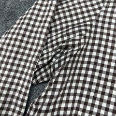 Sid Mashburn Mens Large Slim White Checks Button Front Long Sleeve Dress Shirt