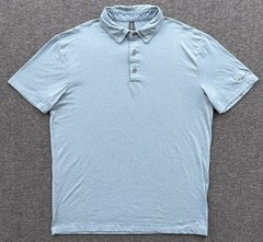 Anderson Ord Polo Shirt Mens Medium Blue Golf Logo Short Sleeve Performance