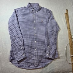 Ralph Lauren Men’s M Long Sleeve Button-down Blue Purple White Shirt