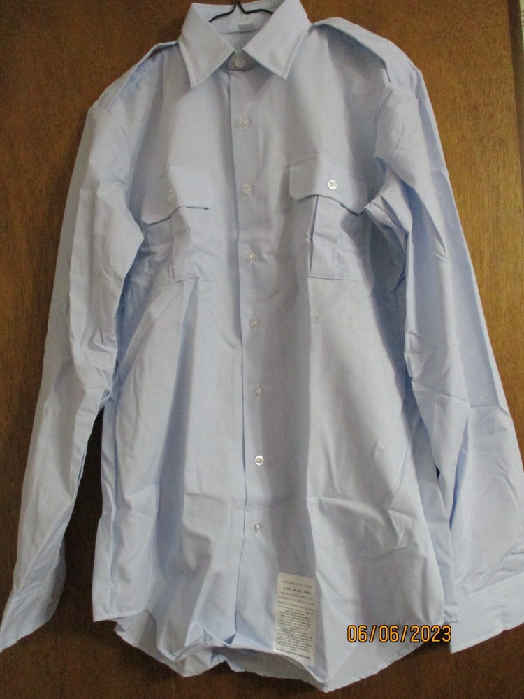 NEW/NOS – Men’s Coast Guard Blue Shirt, Long Sleeve, Size 16 1/2 N X 38 Sleeve