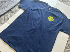 MAUI ,HI FIRE DEPT. M- L DARK BLUE SHORT SLEEVE T-SHIRT.SEE DESCRIPTION BELOW