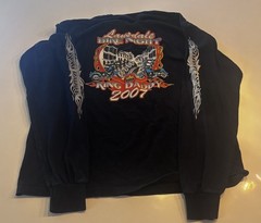 Gildan Ultra Cotton Men’s L Black King Daddy Lansdale Bike Night 2007 Tee LS