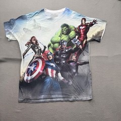 Marvel Avengers Assemble Shirt Mens 2XL Multicolor All Over Graphic Tee Heroes