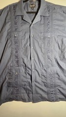 2XL 18-18.5 Mens Omega Italy Dress Shirt with 4 front Pockets