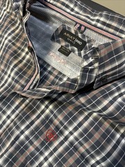 Ariat Pro Series Men’s Shirt Blue/White Plaid Long-Sleeve Button-Up Size XXL