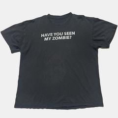 Vintage Funny Word Text Art T-Shirt Have You Seen My Zombie Black Size Large