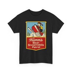 Hamm’s Bear Snowmobile Patrol Vintage Beer Advertising T-Shirt