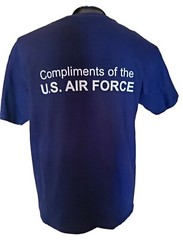 US AIR FORCE Shirt Mens Large GOT FREEDOM Compliments of US Air Force T Shirt