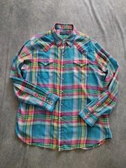 Polo Ralph Lauren Men’s Western Pearl Snap Cowboy Shirt Multicoloured Size XL