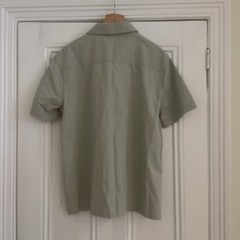 Marks and Spencer Beige Stone Safari Shirt – Size L (41″ – 43″) – Short Sleeve
