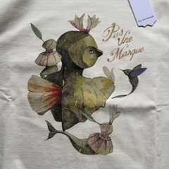 Pas Une Marque Luxury Graphic Tee T-Shirt Cream Brand New Medium M