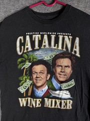 Prestige Worldwide Step Brothers Artwork Catalina Wine Mixer T-Shirt Size Large