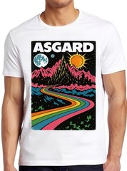 Welcome To Asgard Odin Rainbow River Home of the Gods Gift Tee T Shirt 2574