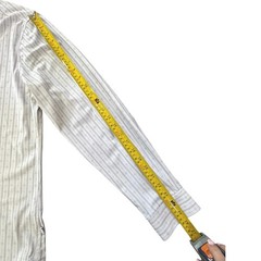 7 Diamonds Beau 4-Way Stretch Performance Shirt Mens Large Gray Diamond Stripe