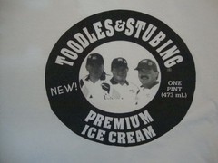 Toodles & Stubing Premium Ice Cream Fan Logo White T Shirt XL