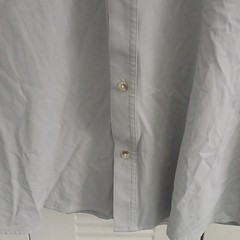 Poncho Gray Magnetic Short Sleeve Point Collar Button-Up 3XL Pocket
