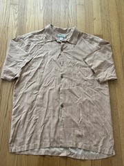 Tommy Bahama Button Front Shirt Gingham Long Sleeve Men’s L