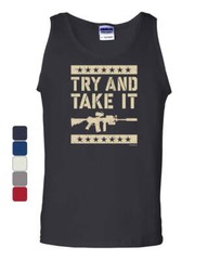 Try and Take It 2nd Amendment Tank Top Ar-15 2A Pro Gun Rights Sleeveless