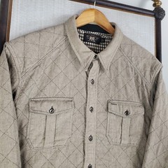 DOUBLE RL RRL Mens Size XL 100% Cotton Overshirt Shacket Quilted Lined Thick
