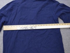 OshKosh Classic Shirt Mens Medium Blue Thermal Henley Long Sleeve 100% Cotton