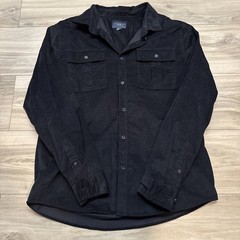 Marc Asher Men’s Long Sleeve Textured Shirt Size L Black Button Up Long Sleeve