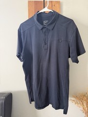 Arc’teryx Polo Shirt Mens Large Navy Captive SS Performance Stretch Quick Dry