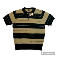 Lowrider Charlie Brown Men’s Polo Shirt Black/Khaki Chicano Rap Cholo Homie