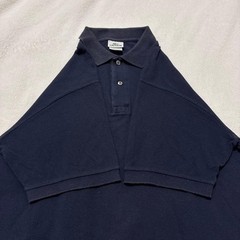 Vintage LACOSTE Polo Shirt 5 L XL Navy Blue Peru Pima Cotton Devanlay Excellent