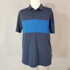 Nike golf polo shirt men’s large Blue short sleeve Dri-Fit Beau Rivage sports