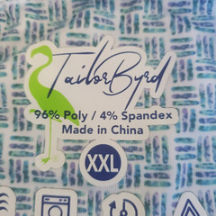 TailorByrd Polo Shirt Mens XXL Light Blue White Flamingo Logo Golf Casual