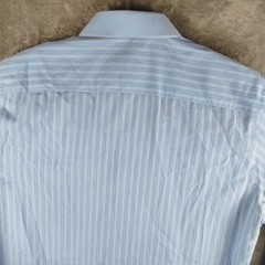Stefano Ricci 2 Tone Striped Standard Cuff Dress Shirt Mens 17.5 / 44 Italy