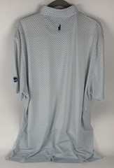Johnnie-O Men’s XL Performance Polo Las Colinas Country Club Print White Blue