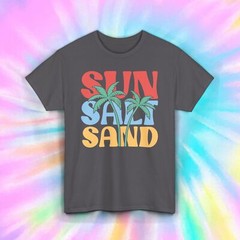 Sun Salt Sand T-Shirt | Beach Vacation Graphic Tee | Summer Vibes | S-5XL