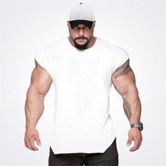 Men’s Fitness GYM Solid Vests Bodybuilding Stringer Tank Top Workout Clothing