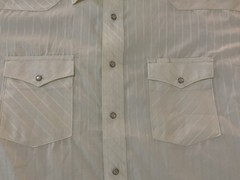 Wrangler Wrancher 2XL Tall Pale Yellow Pearl Snaps Western Cowboy L/S Shirt