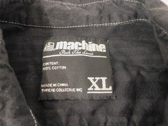 Machine Shirt Button Down Men’s XL 100% Cotton Machine Wash Pockets Snaps E114