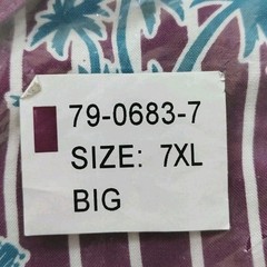 KS Island Hawaiian Shirt Mens 7XL Big Purple Palm Guitar Button Up
