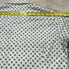 Bonobos | Tech Performance Button-Up Shirt | White & Green Starfish | Medium