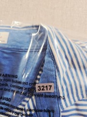 Johnnie-O Hanging Out Polo Shirt Sz S Blue White Stripe Mens Golf