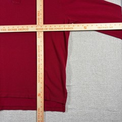 VTG Polo Ralph Lauren Mens XL Red Long Sleeve Pique Polo Shirt Blue Pony Cotton