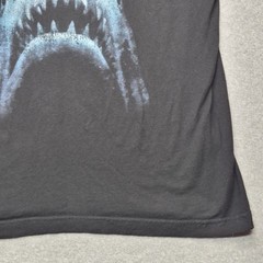 Jaws Movie Graphic T-Shirt Mens L Black Shark Poster Art 100% Cotton Tee