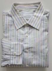 Ermenegildo Zegna. Striped Men Dress Shirt. Made In Spain. 18.5 47cm L