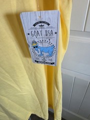 GOAT USA T-Shirt Adult Size Medium Banana Cream Yellow Soft Tee Shirt NWT M2