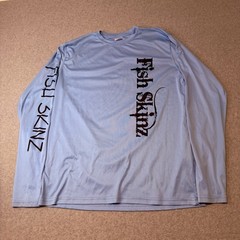 Fish Skinz Long Sleeve Dry Fit Performance Shirt Sailfish Graphic Mens Size M
