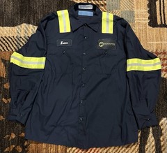 🟩🟩🟩 BLACKHAWK MINING COAL COMPANY ISSUED REFLECTIVE STRIPES MINER SHIRT XL