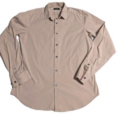 Theory Sylvain Kenai Mens Medium Stretch Dress Shirt Blush Performance Button Up