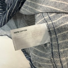 Duluth Trading Co Men’s Free Swingin’ Flannel Relaxed Fit Shirt Stripe Blue 4XL
