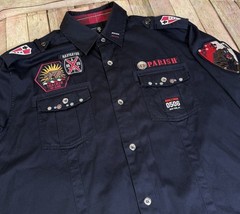 Vintage Parish Nation XXL Bound for Glory Military Style Patches Rivets Punk