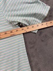 Straight Down Polo Shirt Mens Medium Stripe Edgewood Country Club Golf Stretch
