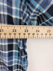 Woolrich Shirt Mens XL Blue Plaid Short Sleeve Button Up Casual Preppy Outdoor